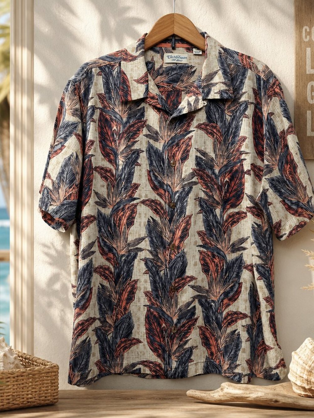 Caribbean Silk Blend Hawaiian Shirt Size XL